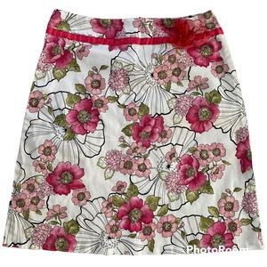 Biyaycda Career Believe In Yourself Floral Skirt Pink White 10 Cottage C…